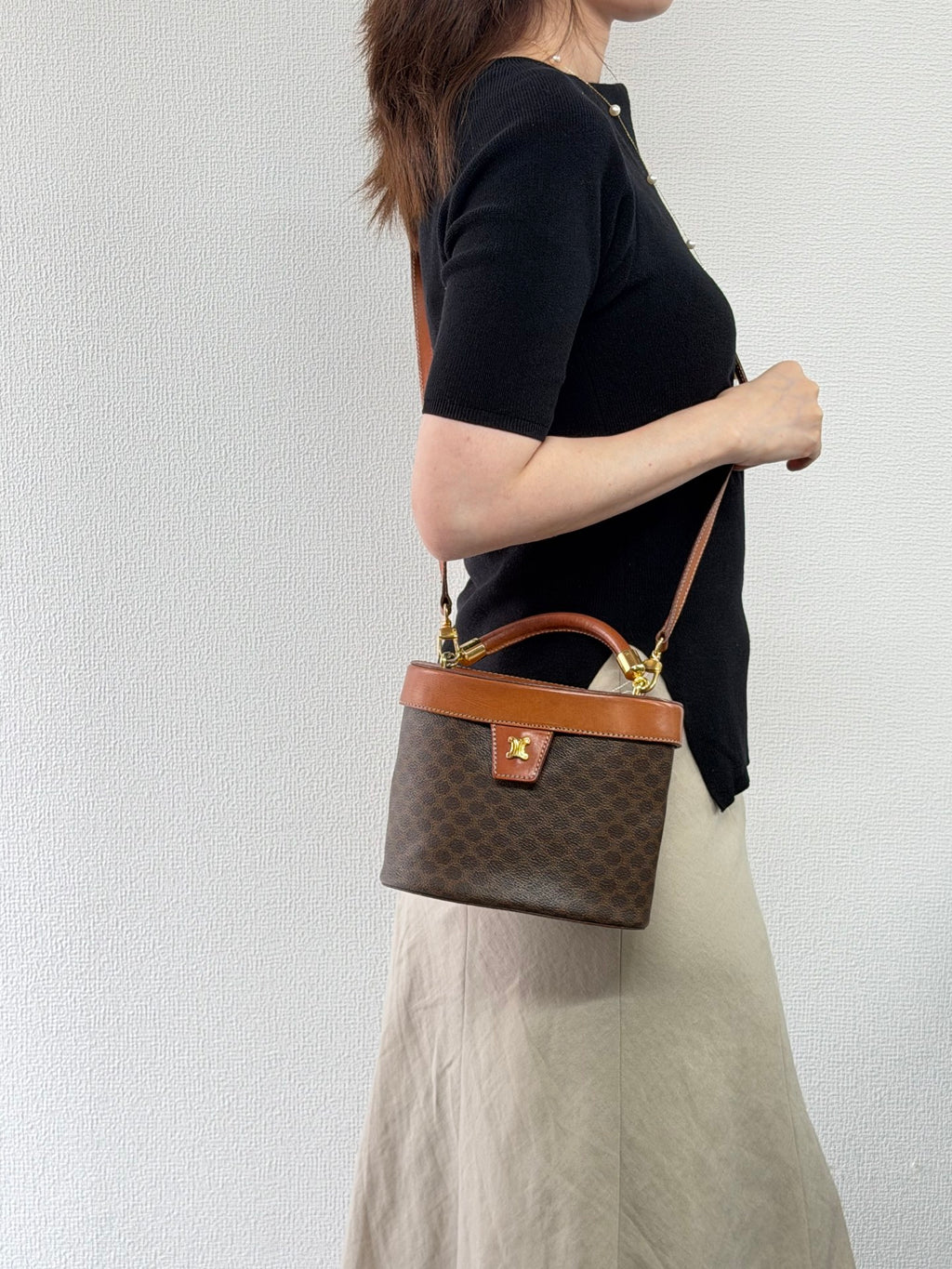 CELINE Macadam Triomphe 2Way Vanity Bag