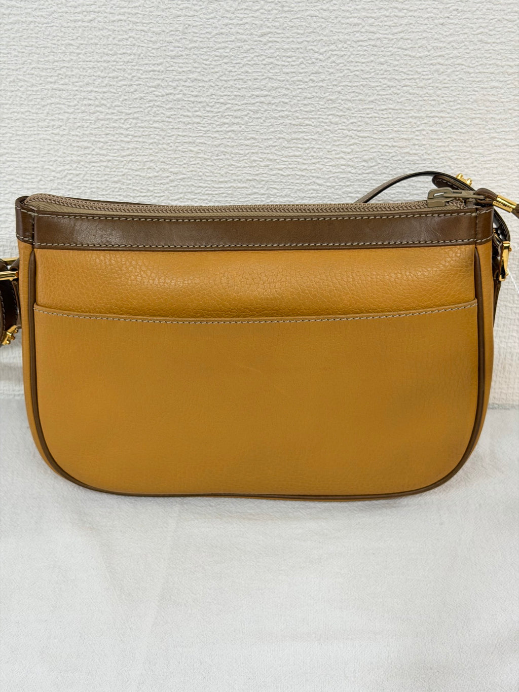 LOEWE Anagram Embossed Two-Tone Leather Shoulder Bag