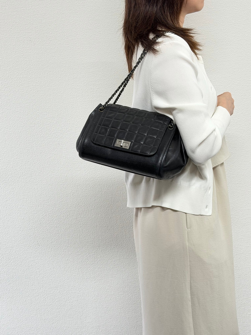 CHANEL Choco Bar Reissue 2.55 Mademoiselle Chain ShoulderBag