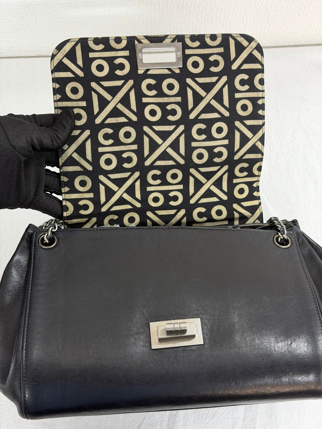 CHANEL Choco Bar Reissue 2.55 Mademoiselle Chain ShoulderBag
