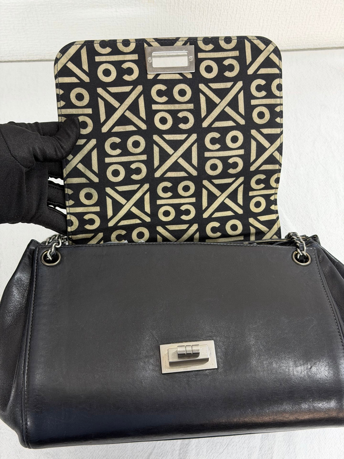 CHANEL Choco Bar Reissue 2.55 Mademoiselle Chain ShoulderBag