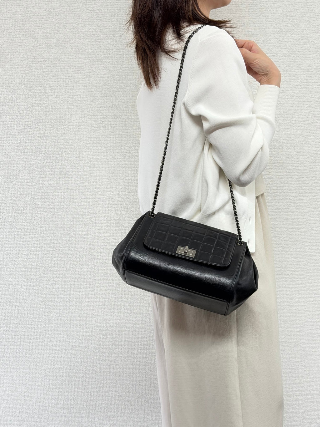 CHANEL Choco Bar Reissue 2.55 Mademoiselle Chain ShoulderBag