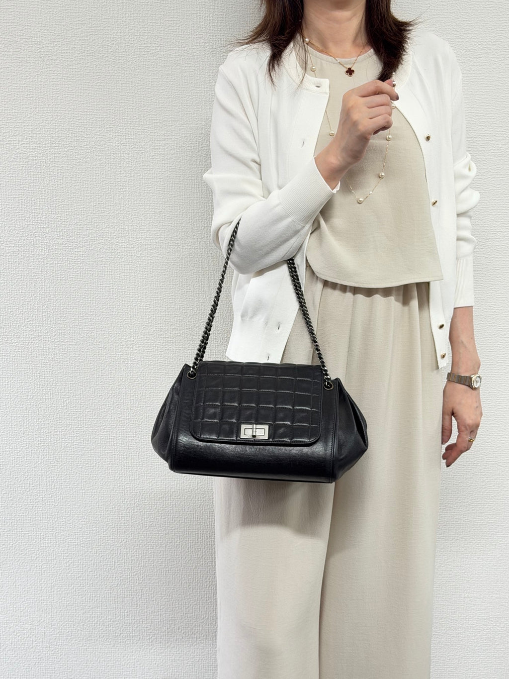 CHANEL Choco Bar Reissue 2.55 Mademoiselle Chain ShoulderBag