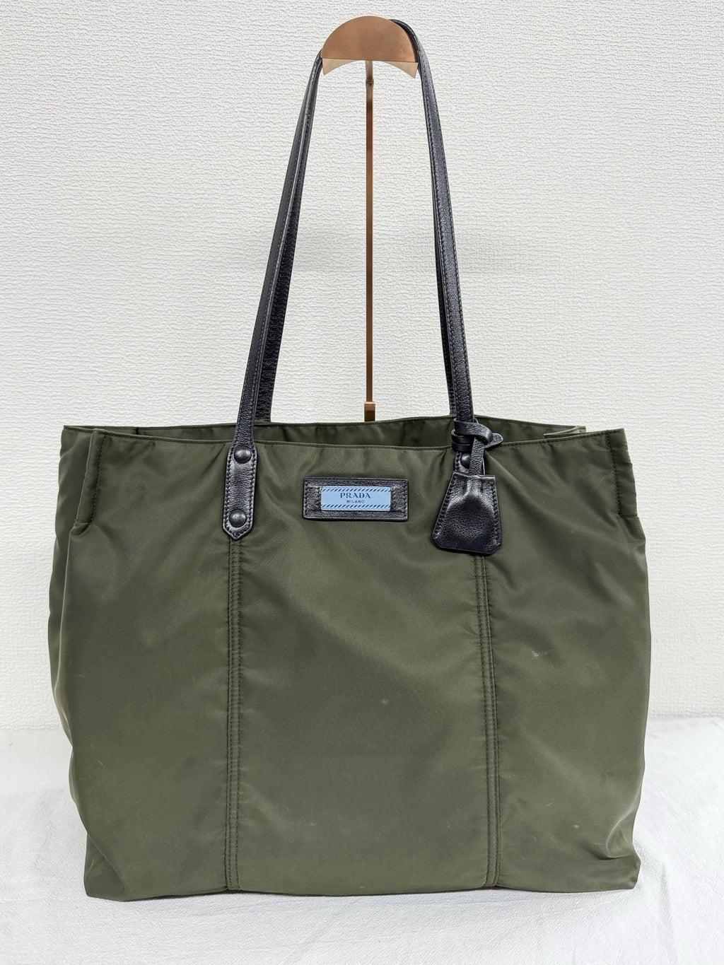 PRADA Tessuto Nylon and Saffiano Leather Tote Bag
