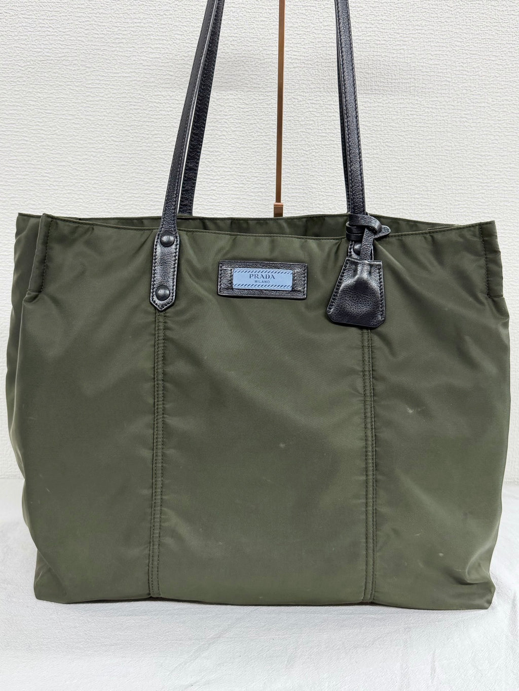 PRADA Tessuto Nylon and Saffiano Leather Tote Bag
