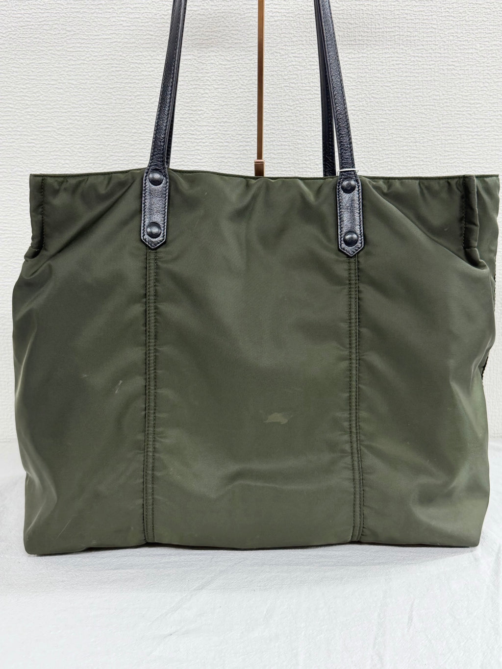 PRADA Tessuto Nylon and Saffiano Leather Tote Bag