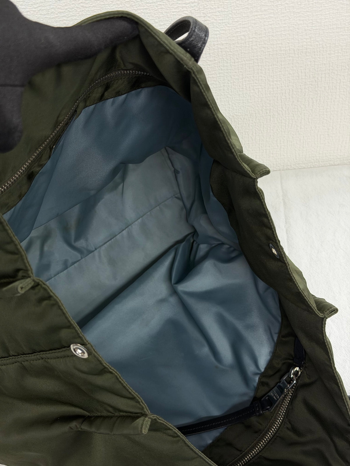 PRADA Tessuto Nylon and Saffiano Leather Tote Bag