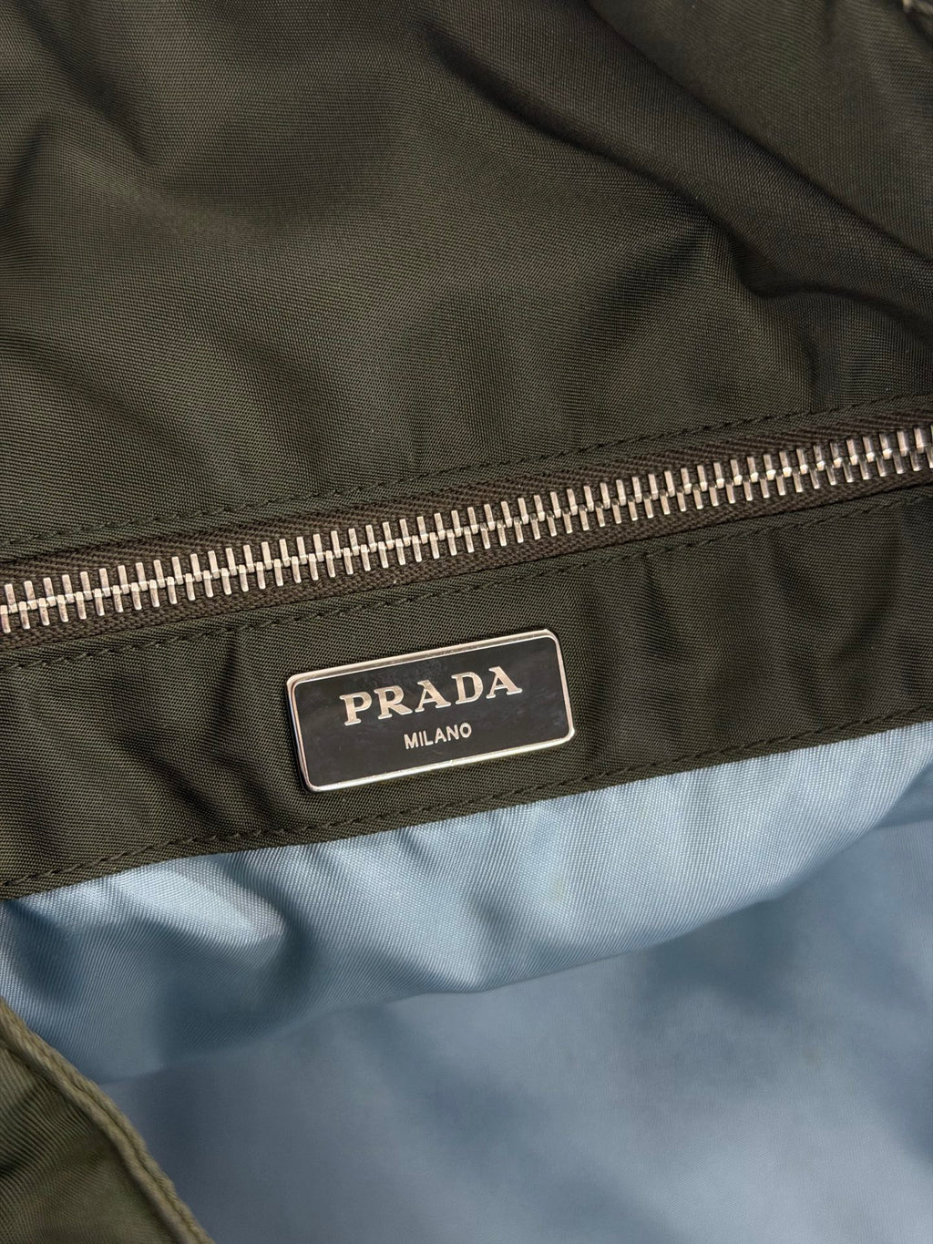 PRADA Tessuto Nylon and Saffiano Leather Tote Bag
