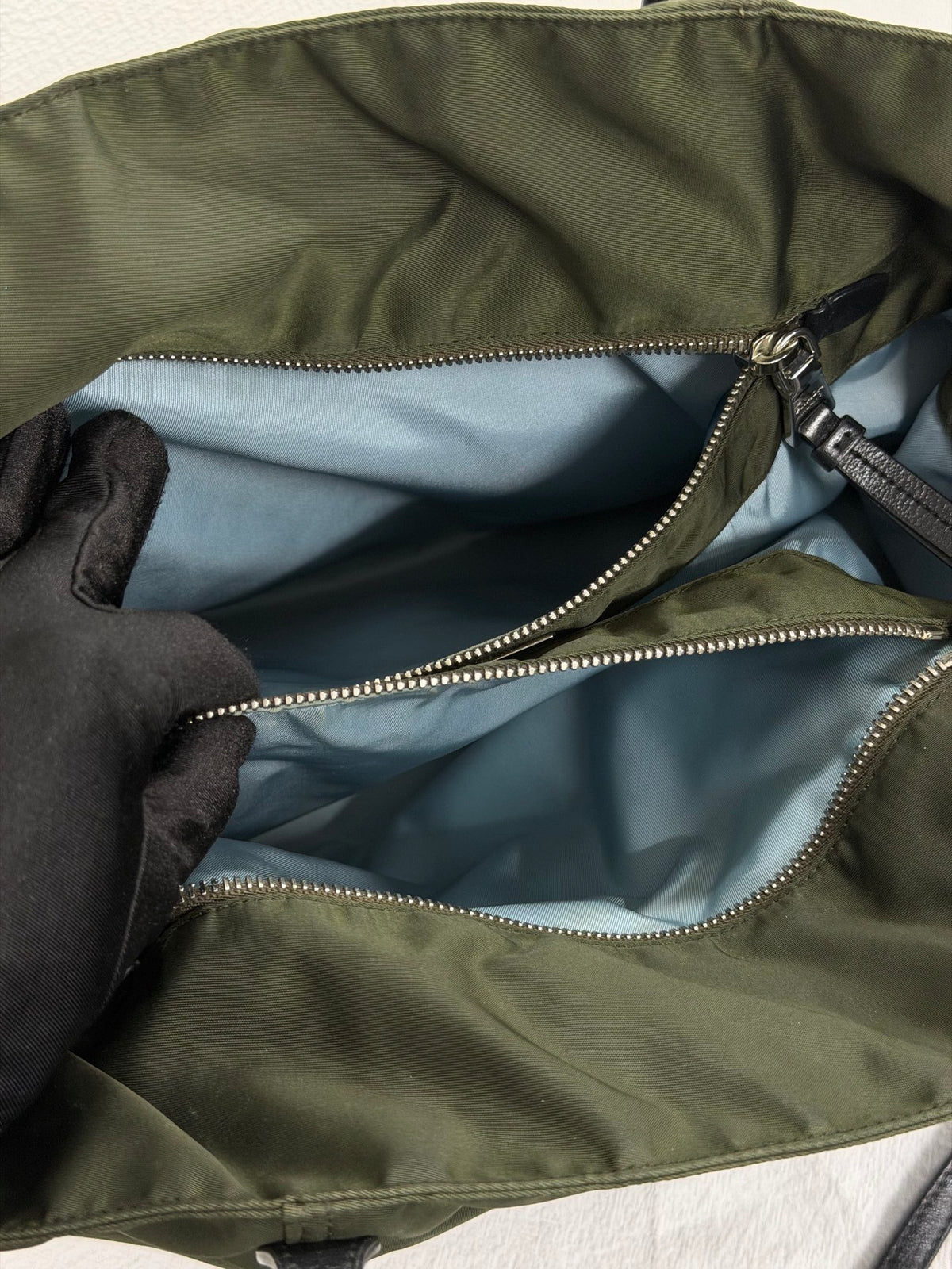 PRADA Tessuto Nylon and Saffiano Leather Tote Bag