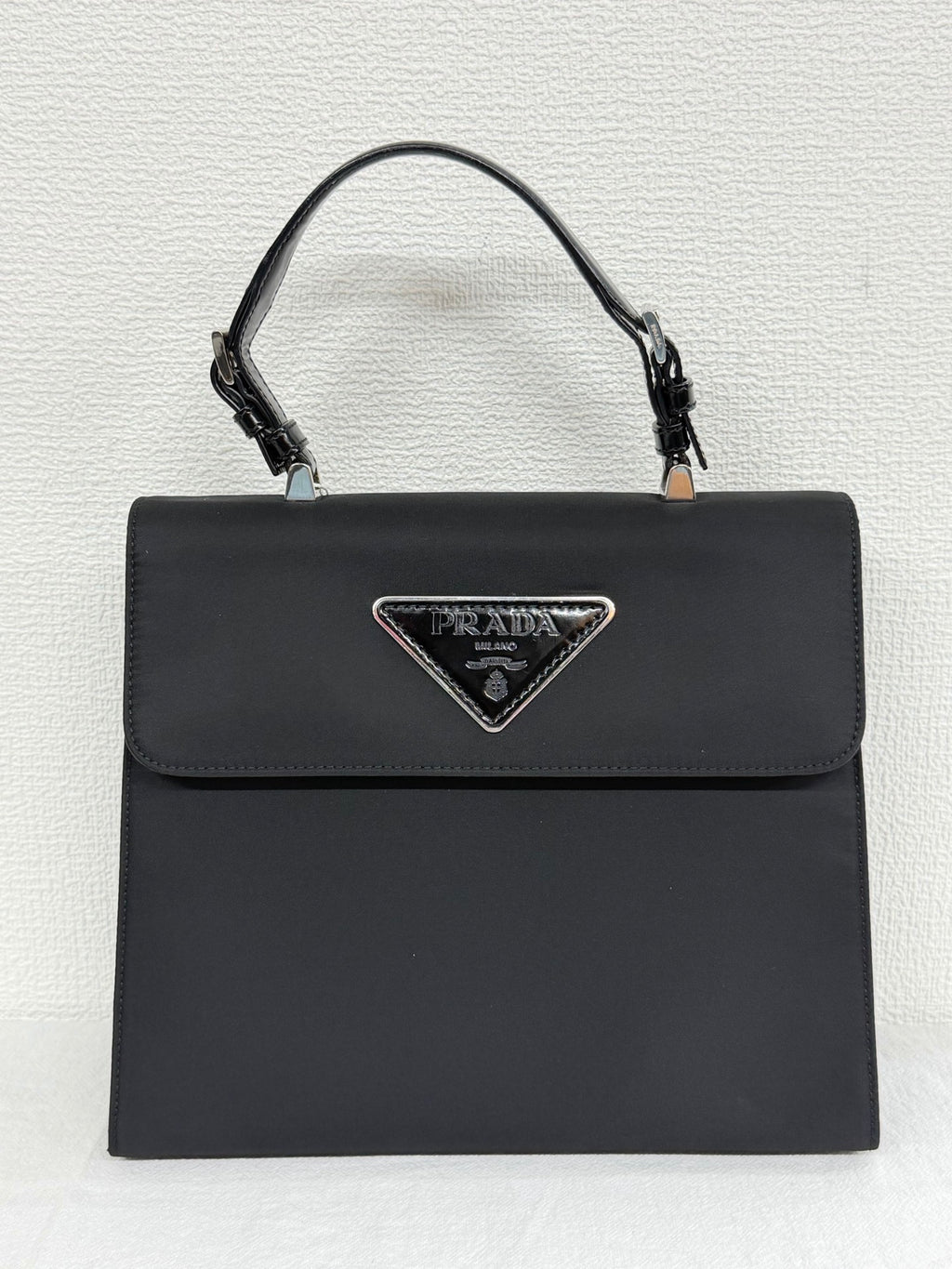PRADA Tessuto Nylon Flap Top-Handle Handbag
