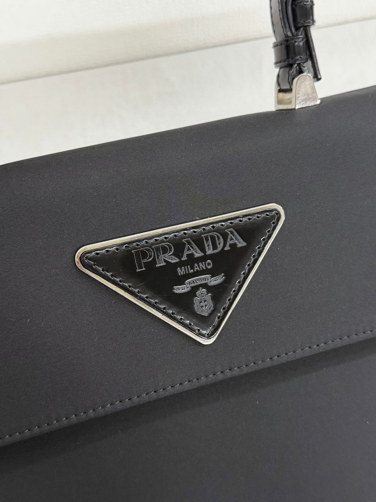 PRADA Tessuto Nylon Flap Top-Handle Handbag