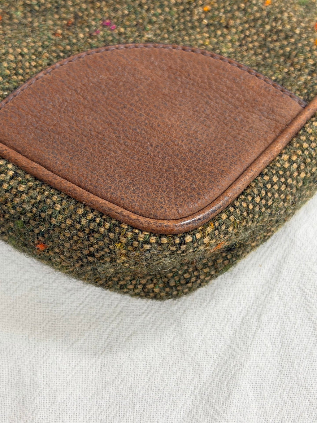 PRADA  Tweed & Leather Embellished  2Way Tote Bag