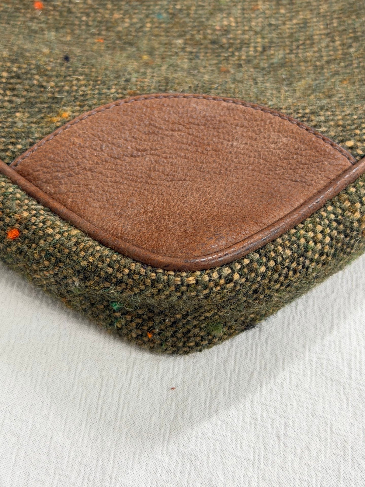 PRADA  Tweed & Leather Embellished  2Way Tote Bag