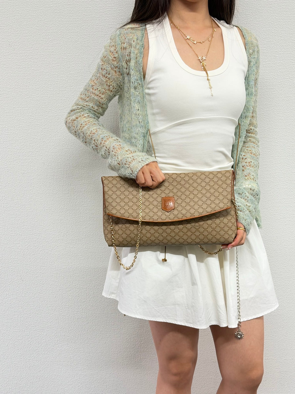 CELINE Macadam  Brown Clutch