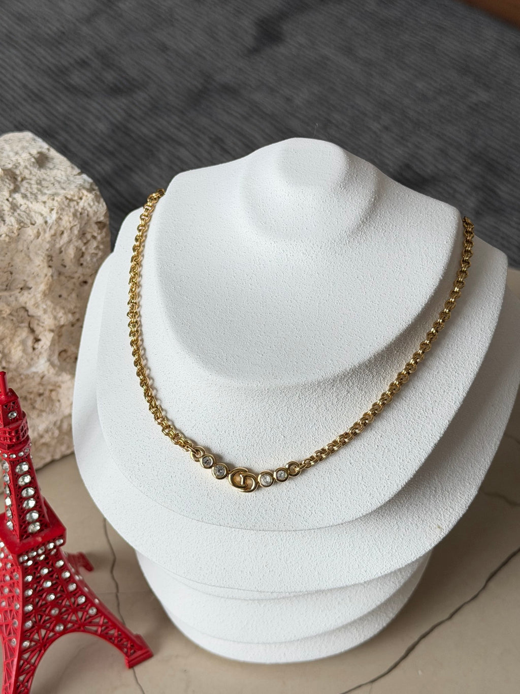 CHRISTIAN DIOR Rheinstone Necklace