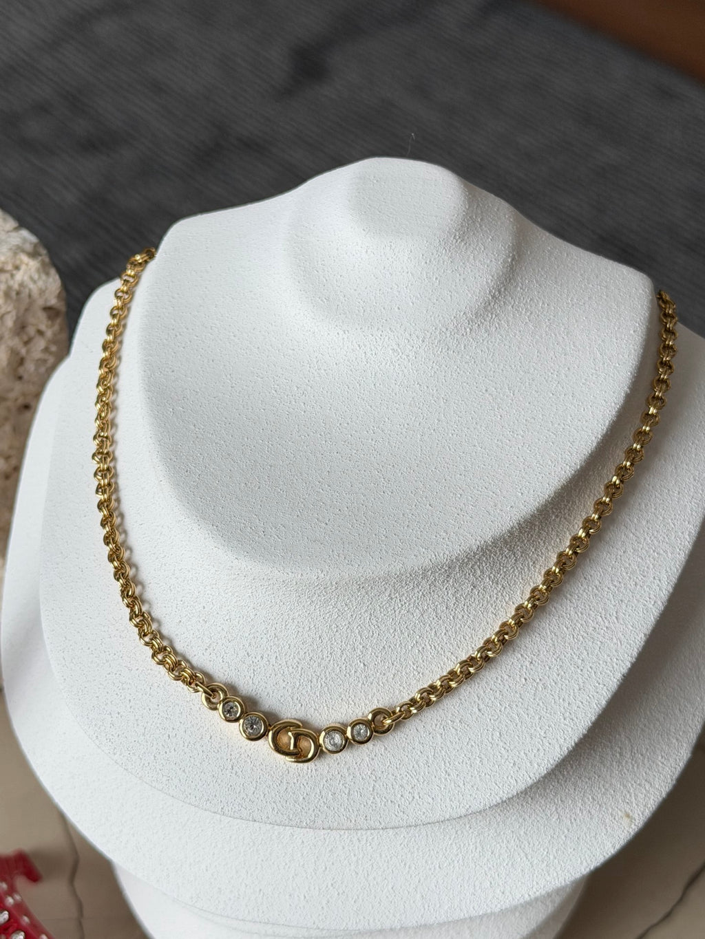 CHRISTIAN DIOR Rheinstone Necklace