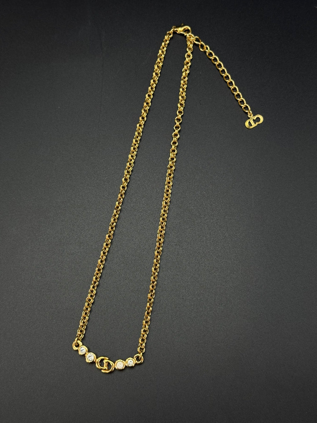 CHRISTIAN DIOR Rheinstone Necklace