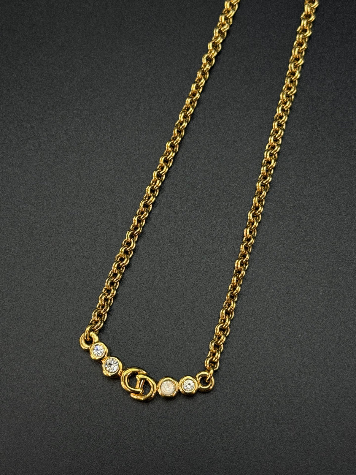 CHRISTIAN DIOR Rheinstone Necklace