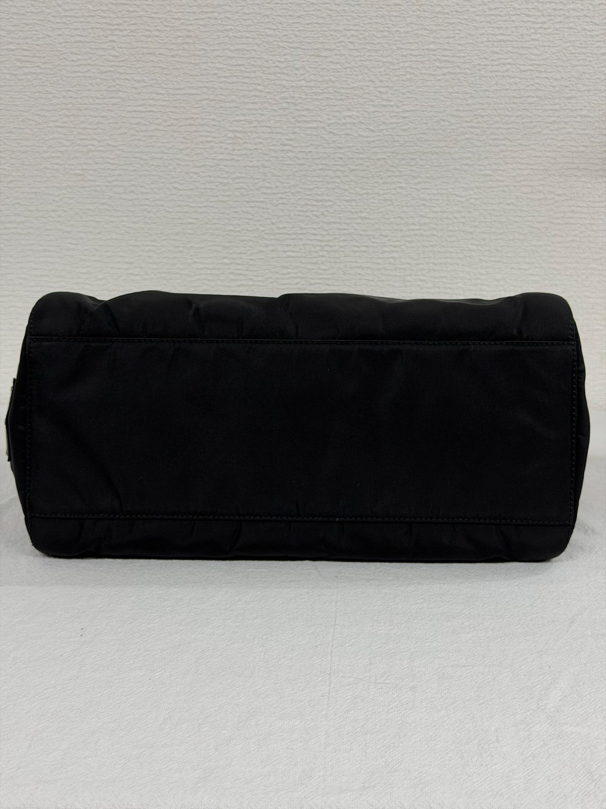 PRADA Tessuto Nylon Black Resin Handle Tote Handbag