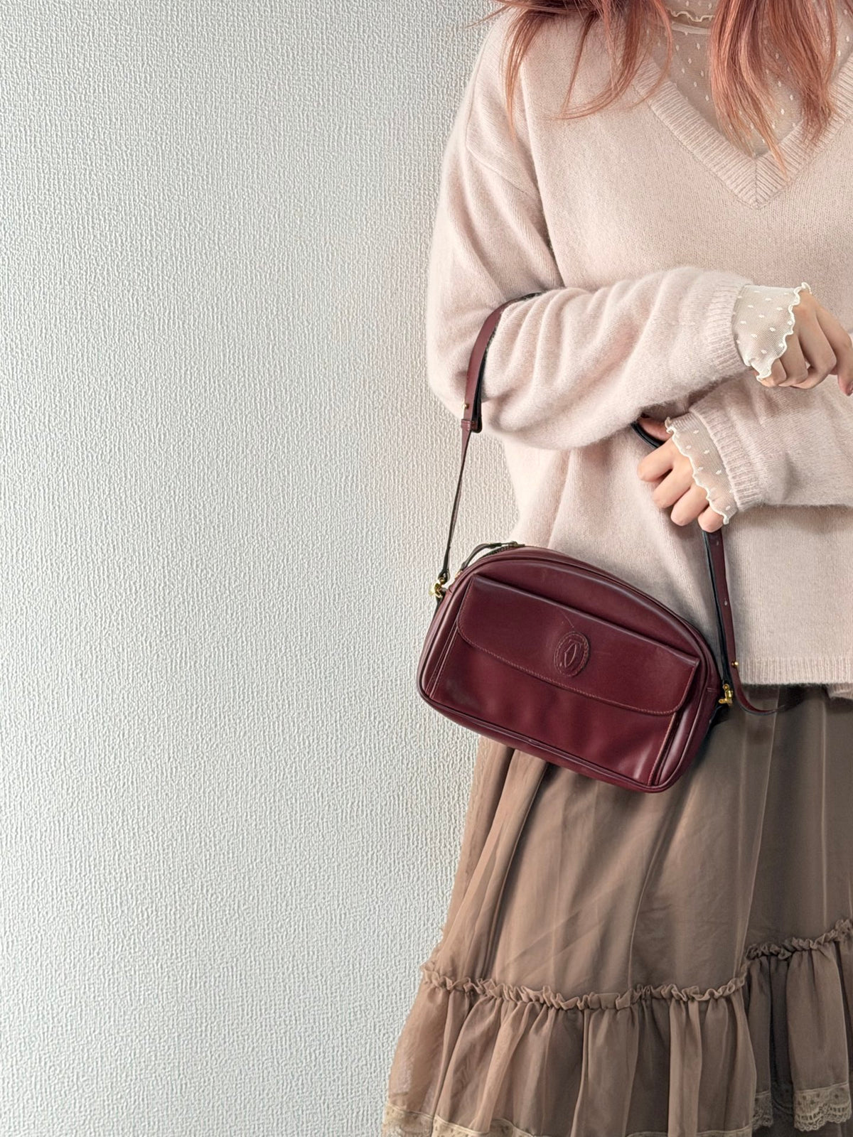 CARTIER Burgendy Shoulderbag