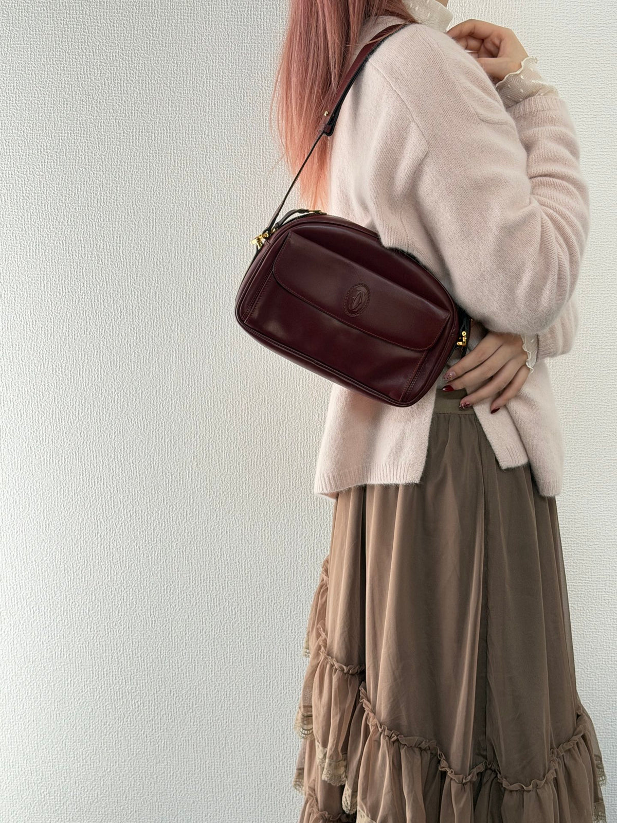 CARTIER Burgendy Shoulderbag