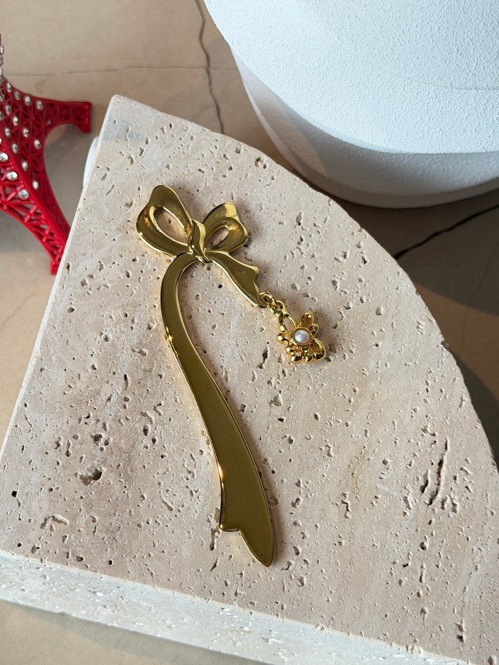 MIKIMOTO Ribbon Pearl Bookmark