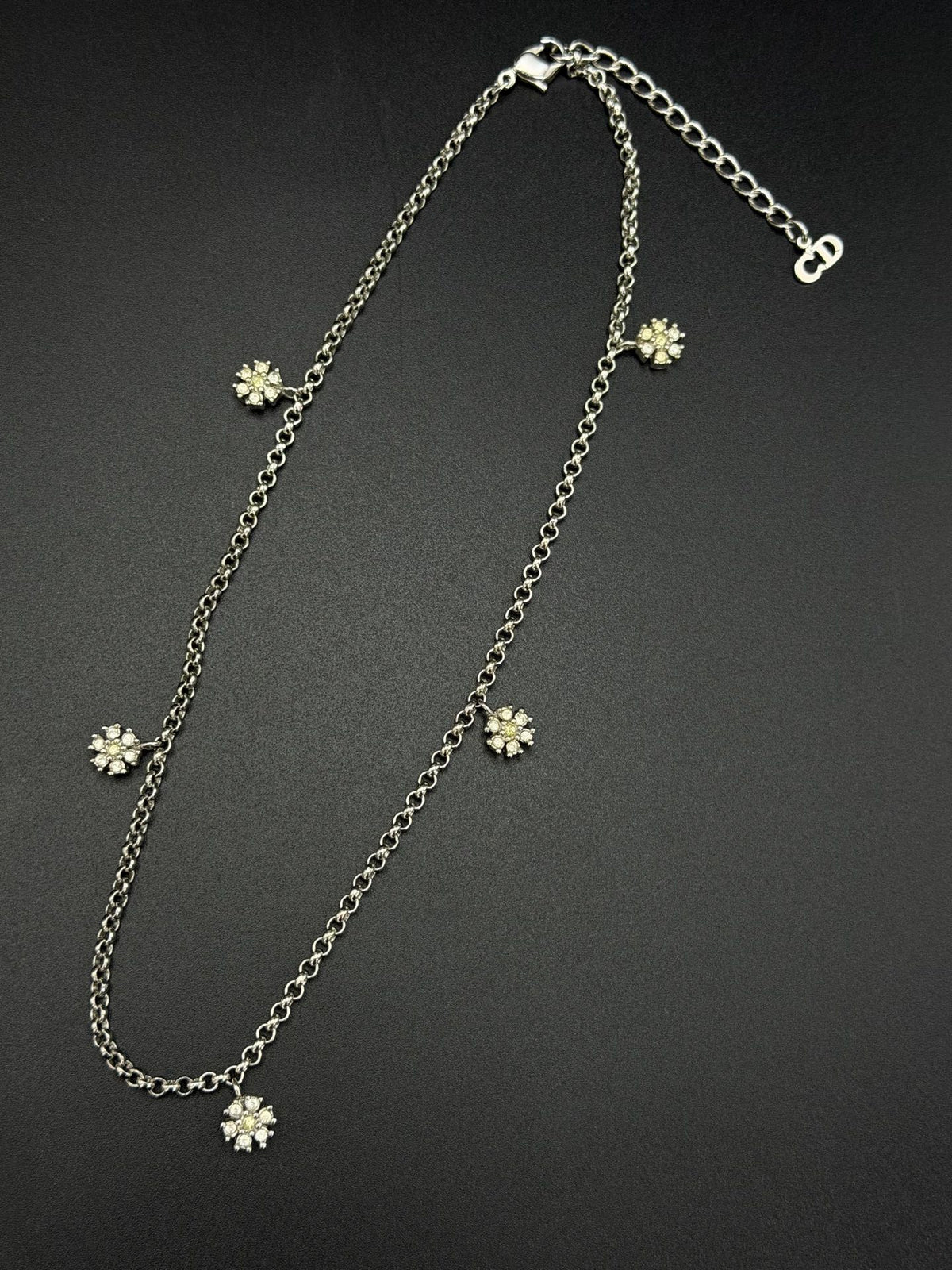 CHRISTIAN DIOR Multi-Charm Star Logo Necklace