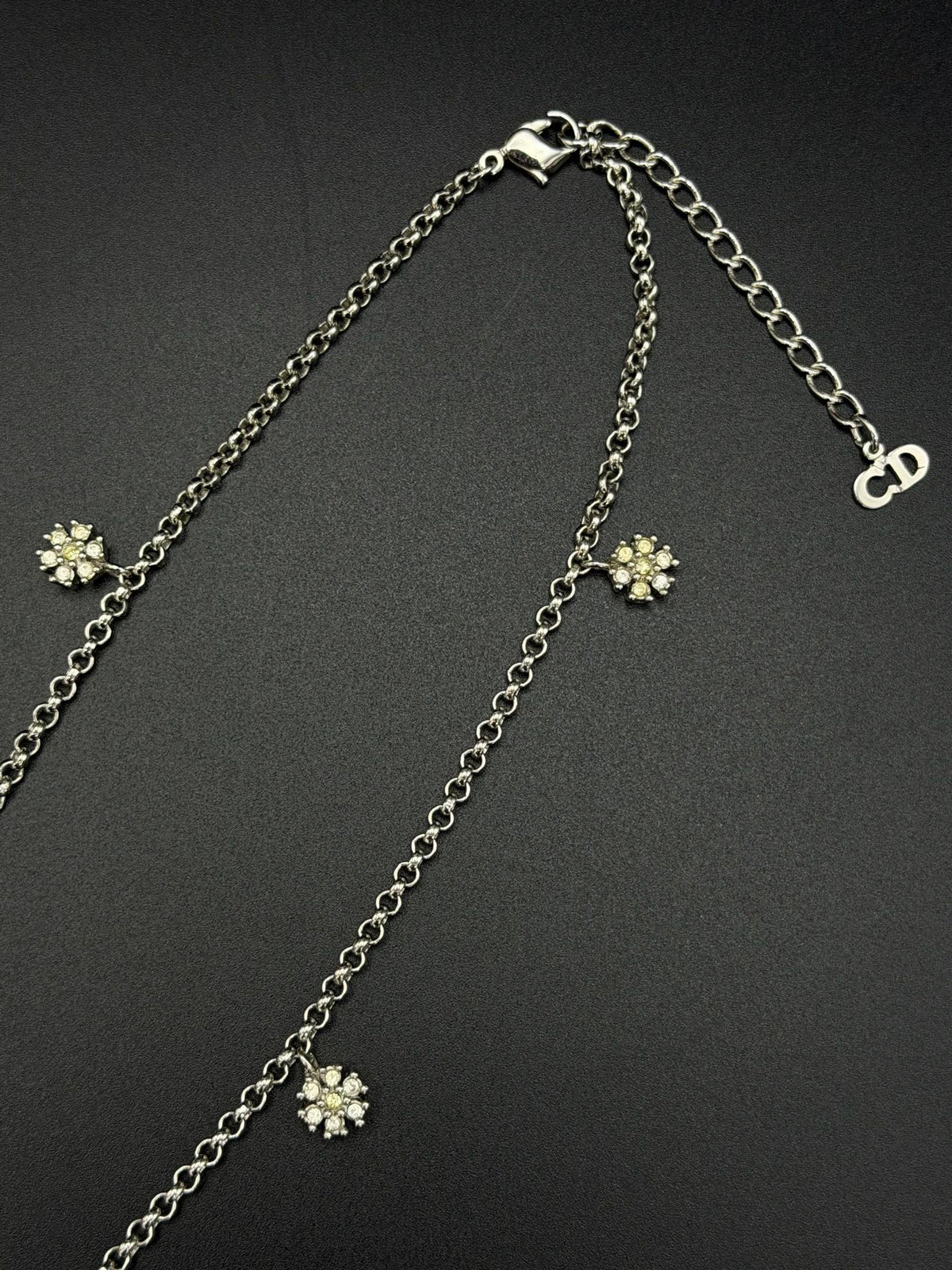 CHRISTIAN DIOR Multi-Charm Star Logo Necklace