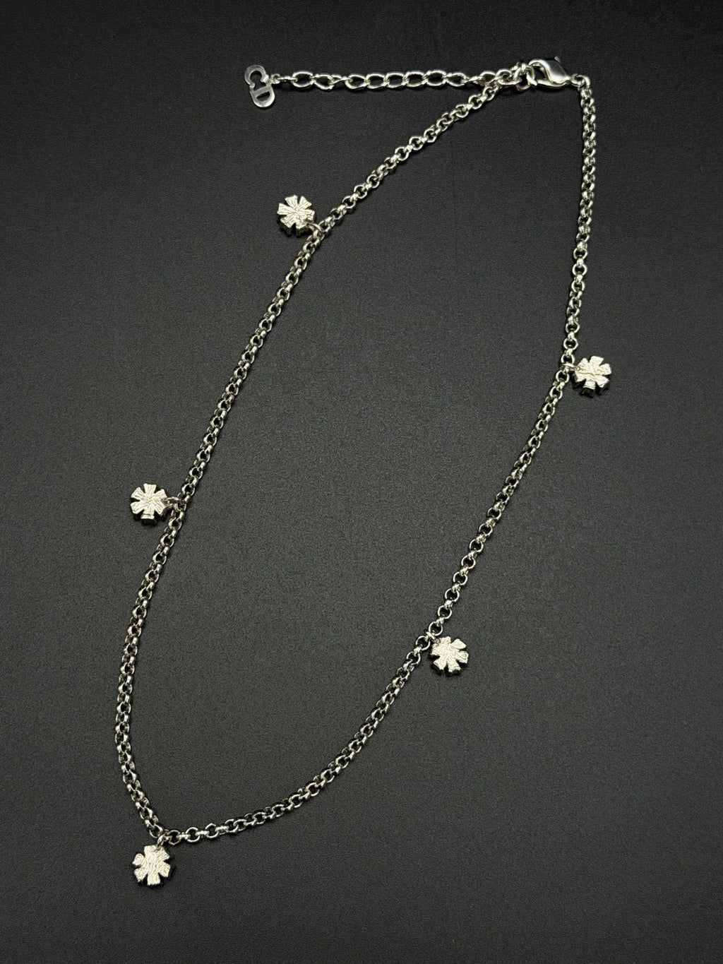 CHRISTIAN DIOR Multi-Charm Star Logo Necklace