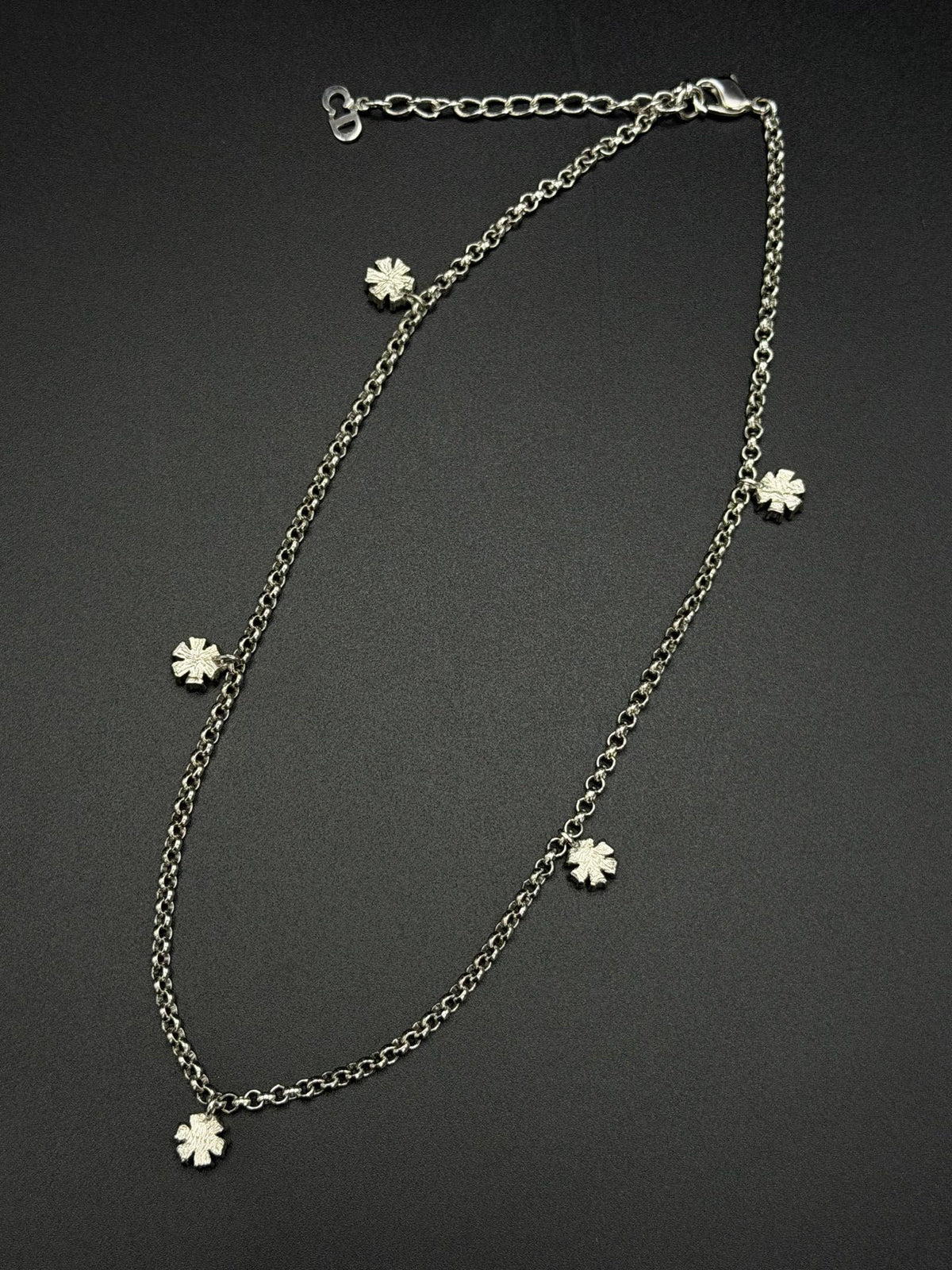 CHRISTIAN DIOR Multi-Charm Star Logo Necklace