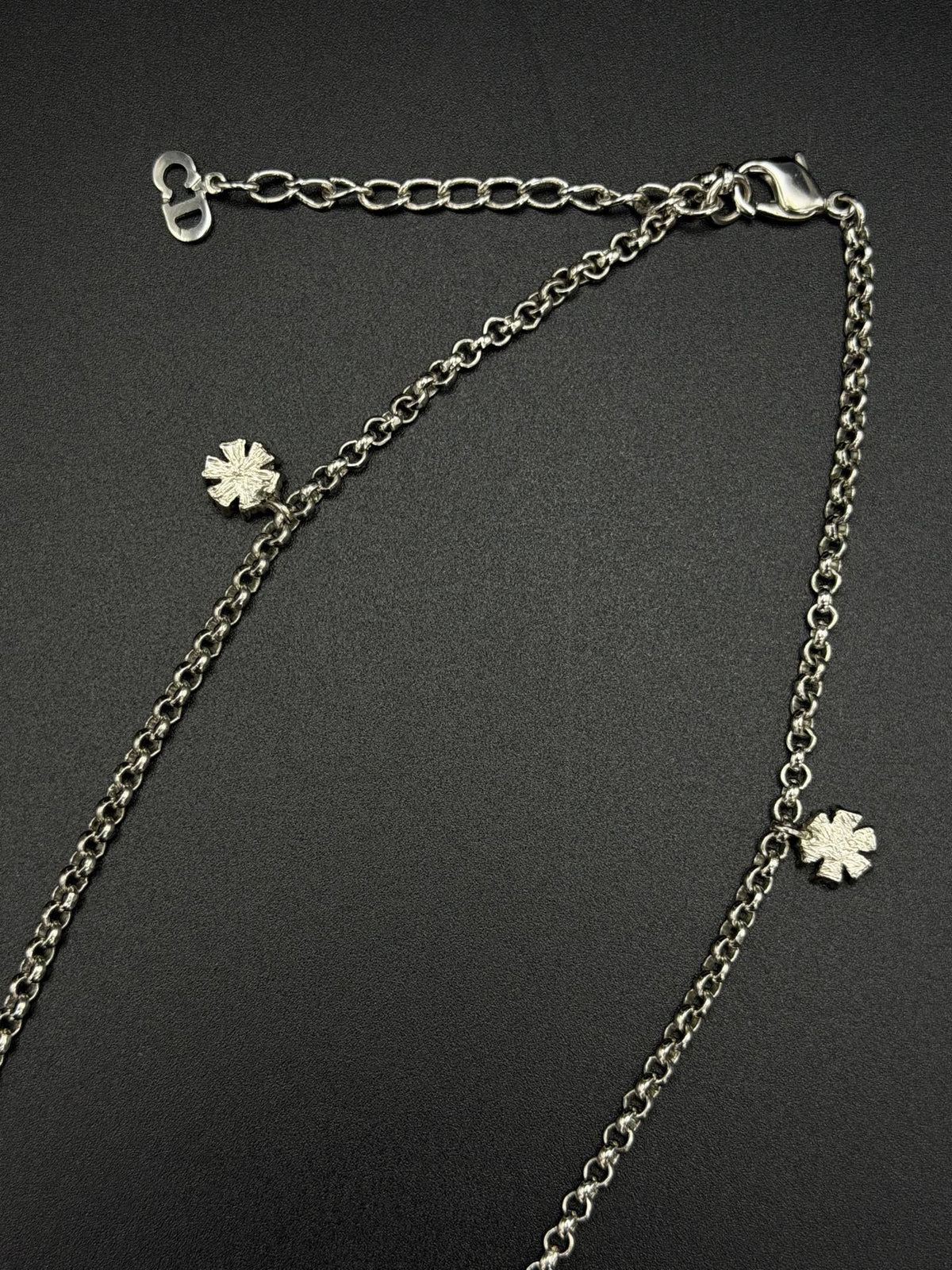 CHRISTIAN DIOR Multi-Charm Star Logo Necklace