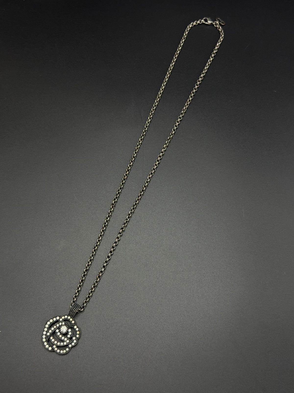 CHRISTIAN DIOR Rose Rheinstone Necklace