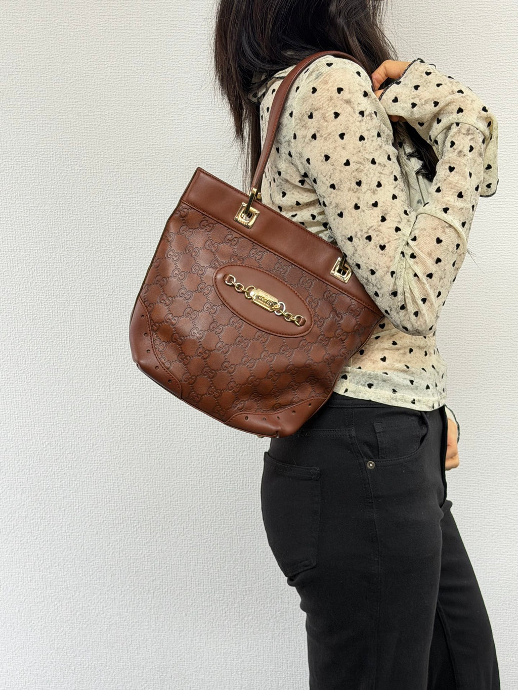 GUCCI Guccissima Punch Tote Bag