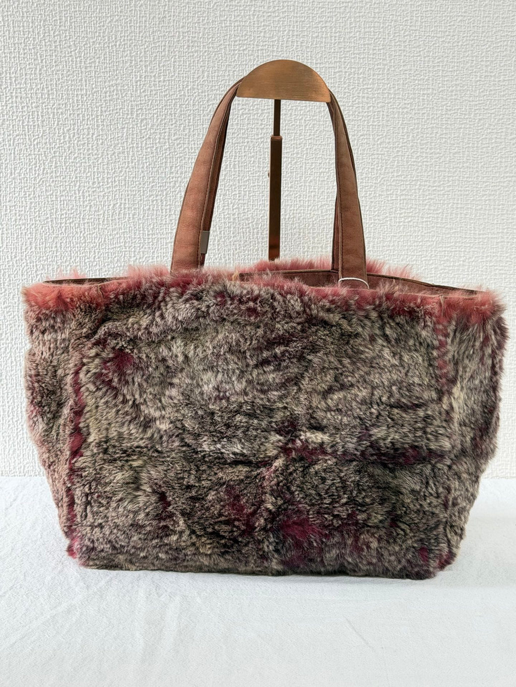 CHANEL Lapin Fur Patchwork Tote Bag