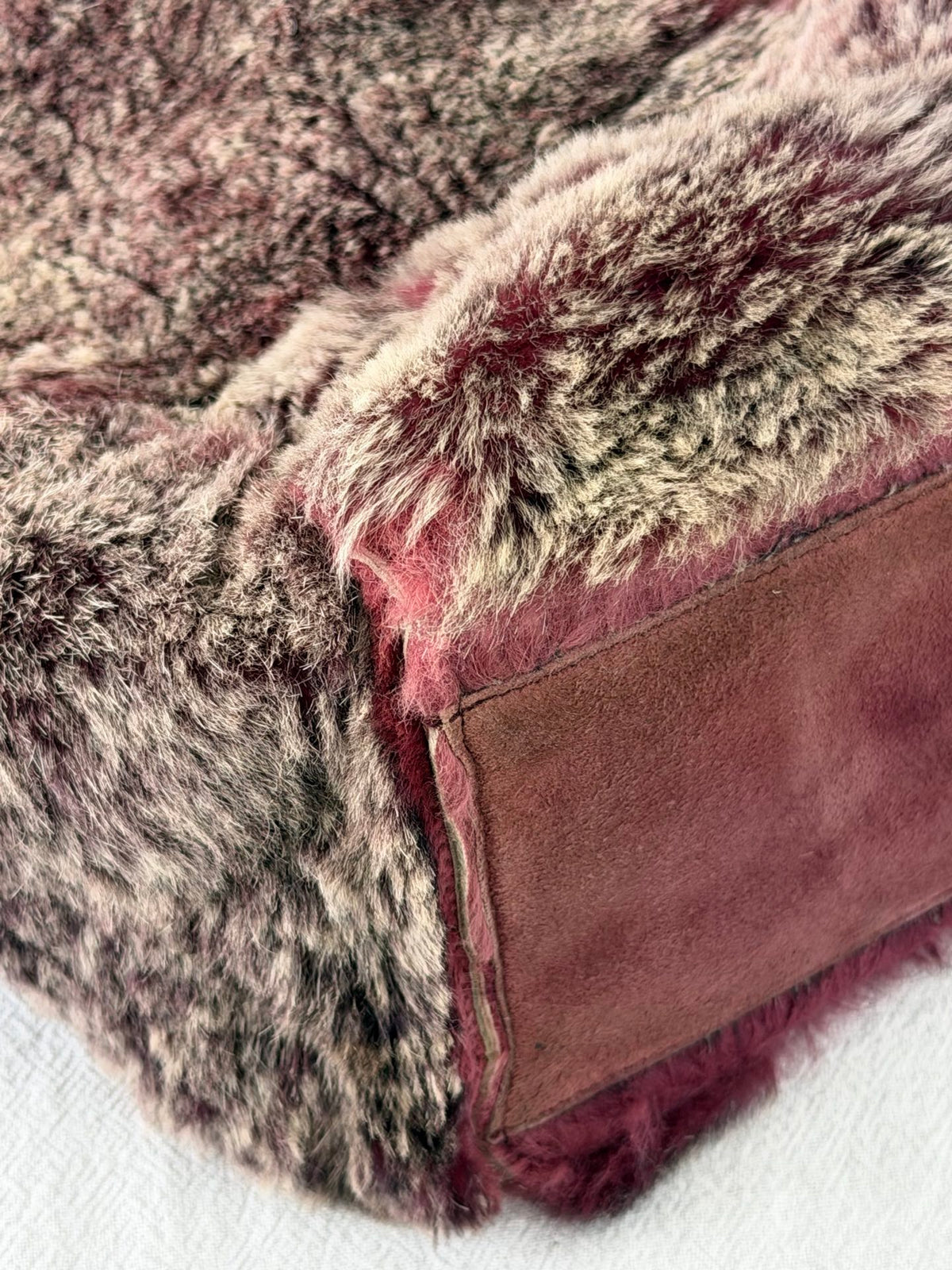 CHANEL Lapin Fur Patchwork Tote Bag