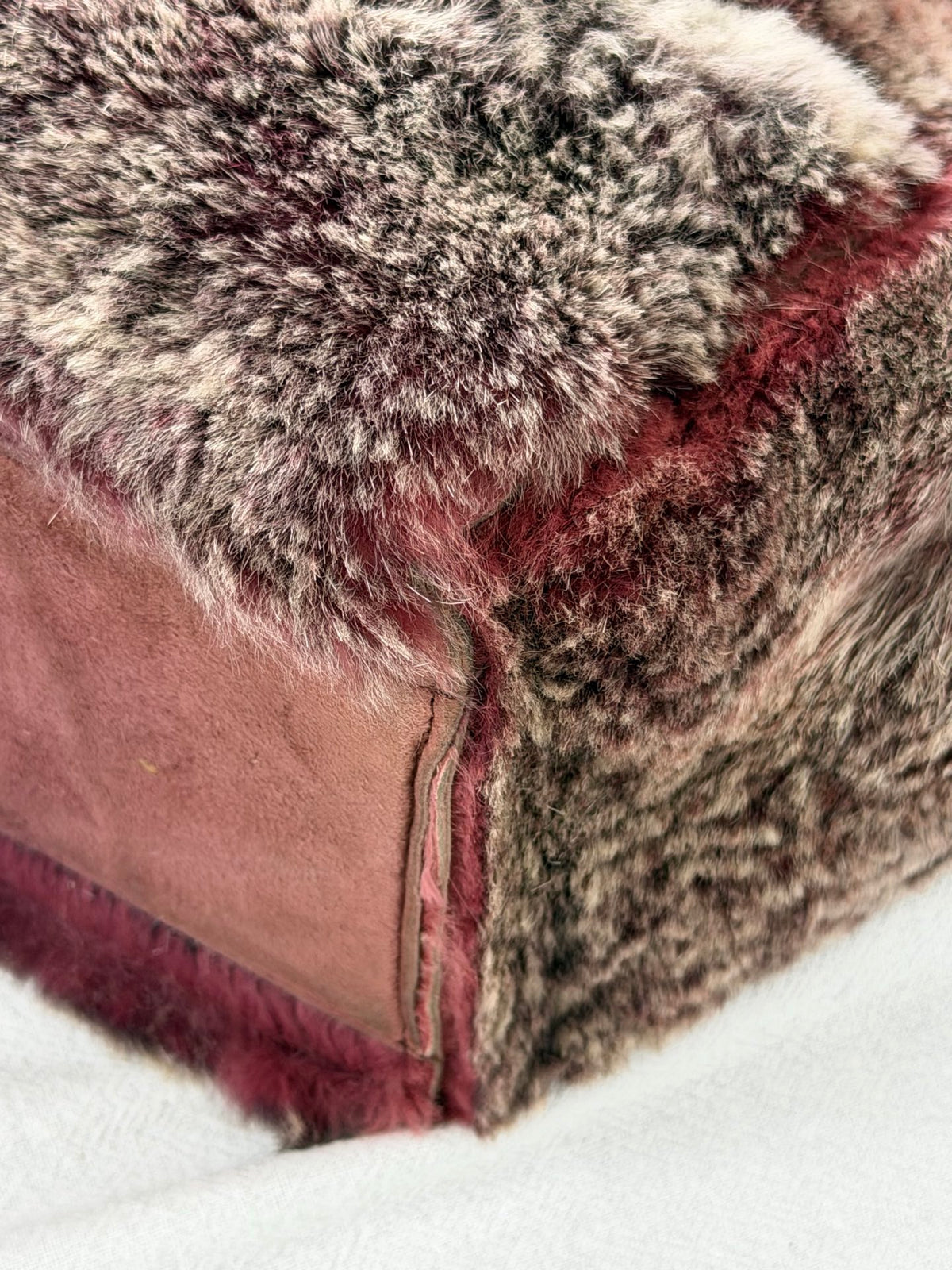 CHANEL Lapin Fur Patchwork Tote Bag