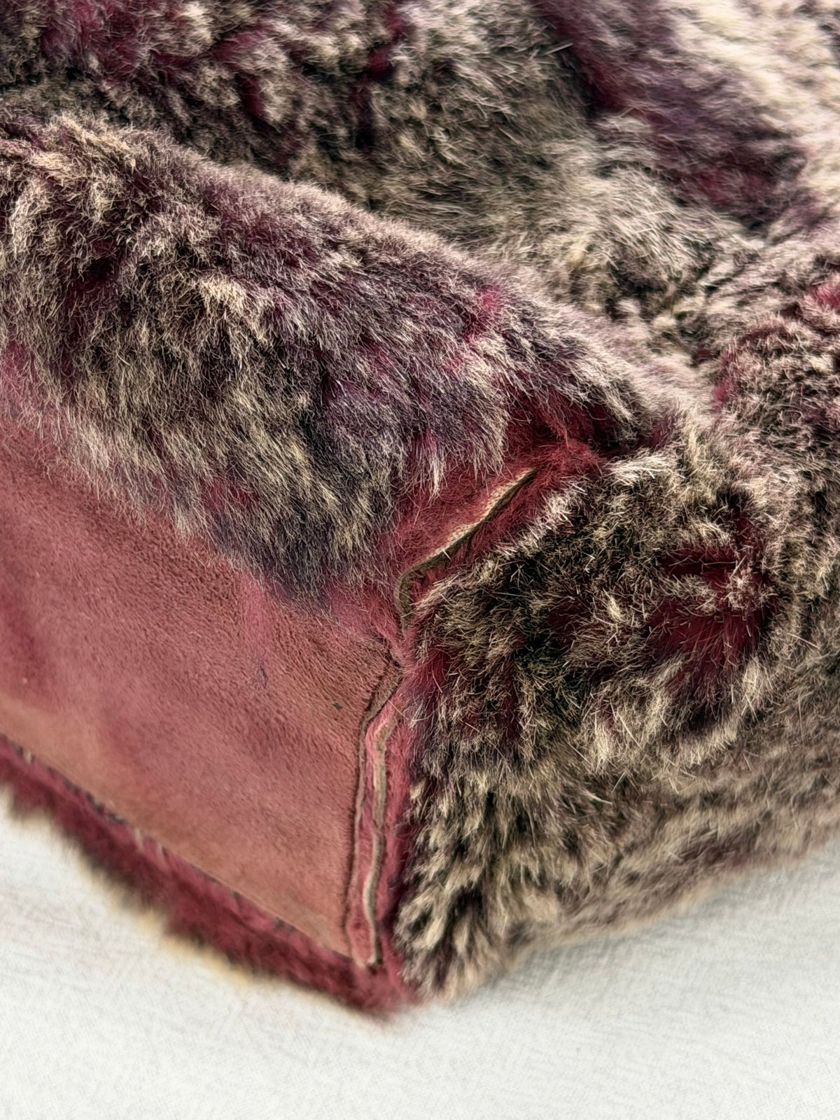 CHANEL Lapin Fur Patchwork Tote Bag
