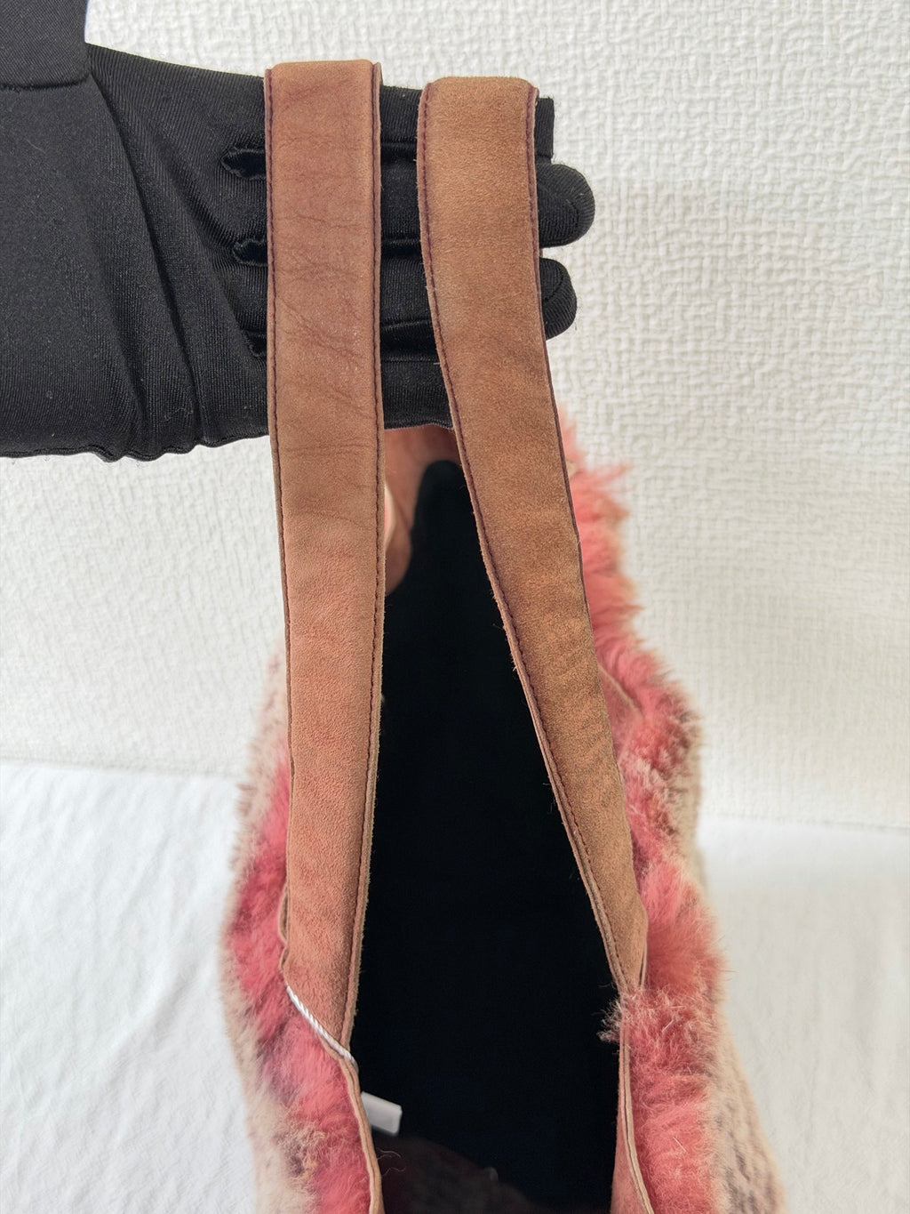 CHANEL Lapin Fur Patchwork Tote Bag