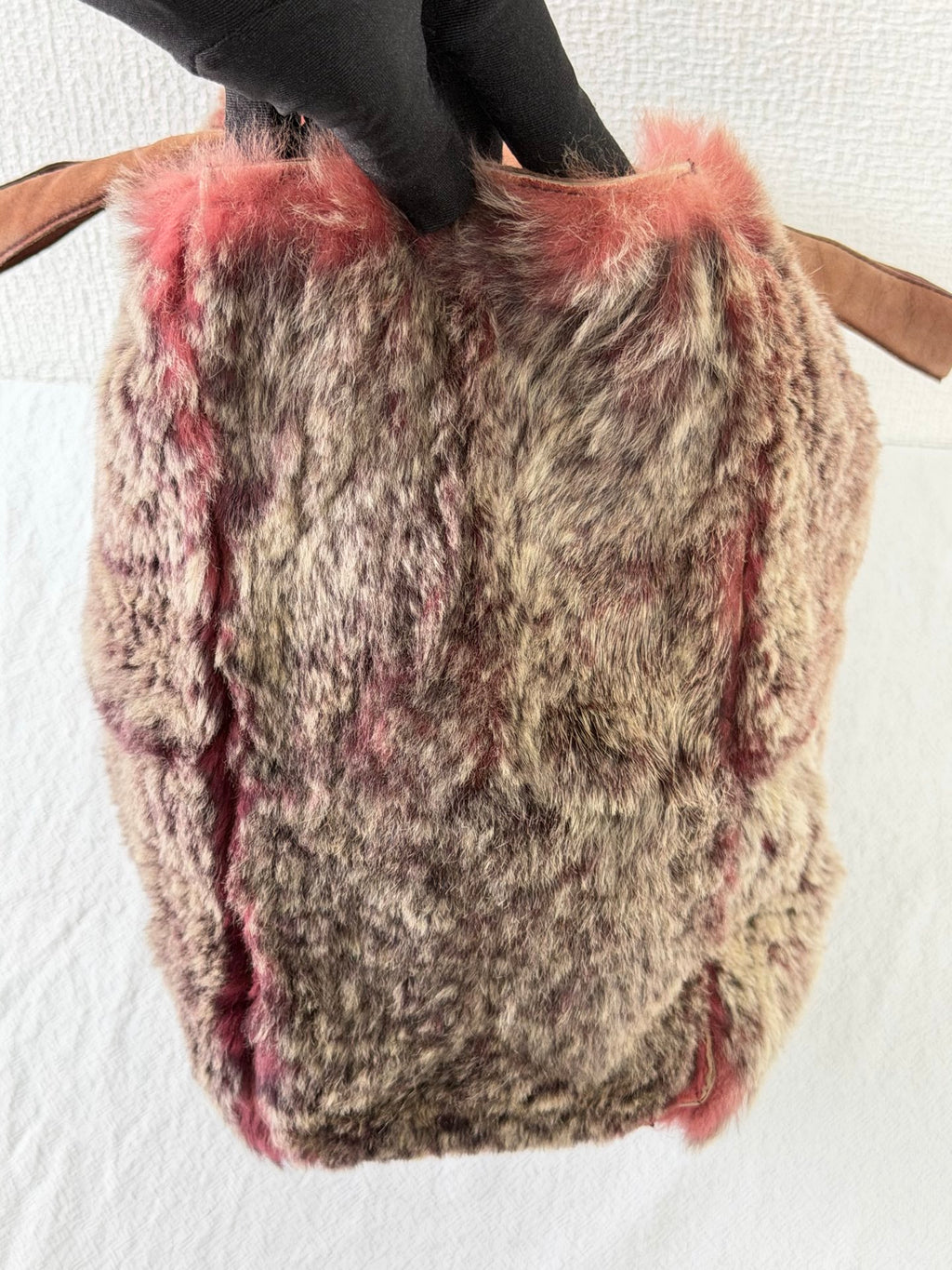 CHANEL Lapin Fur Patchwork Tote Bag
