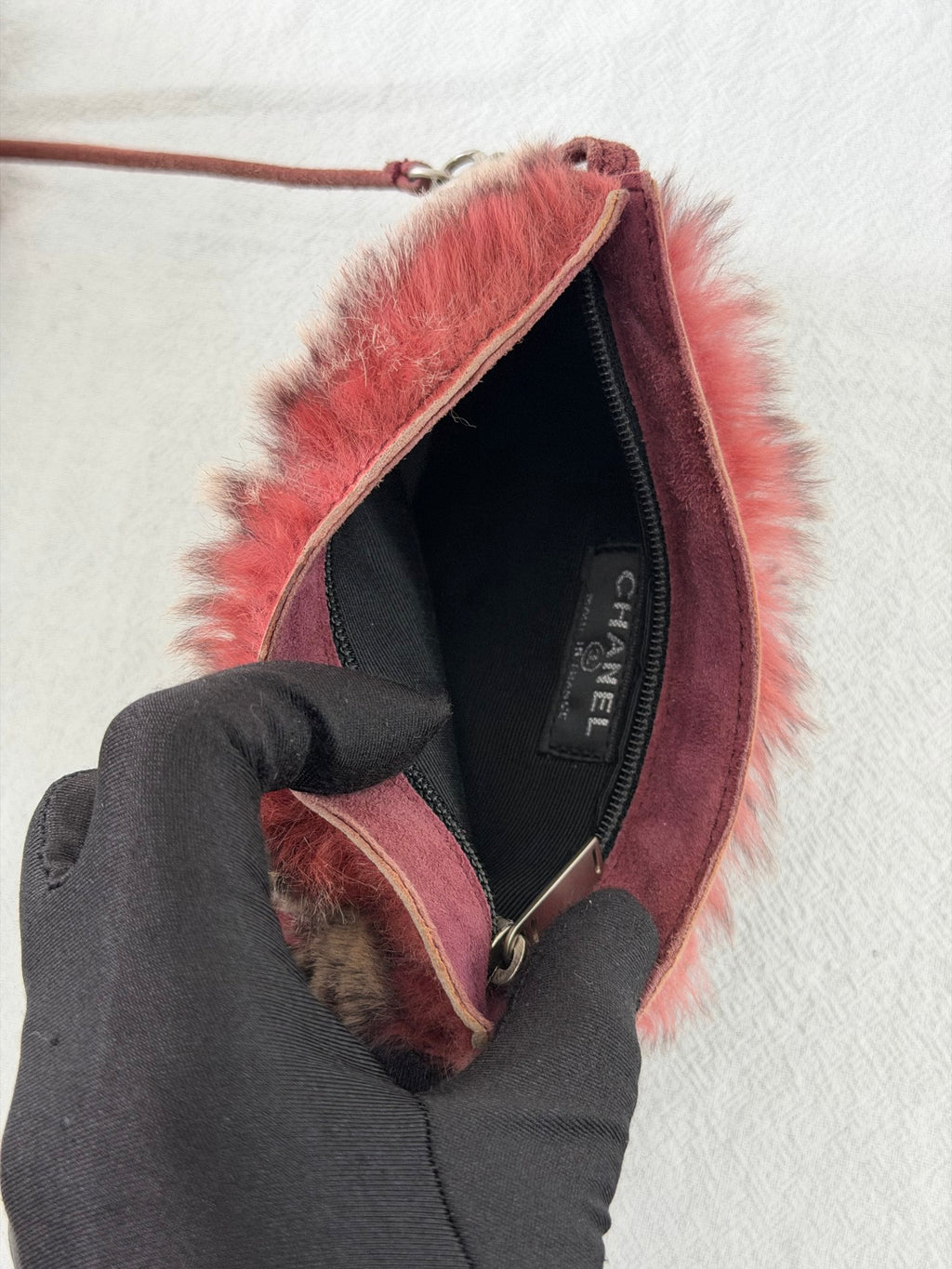 CHANEL Lapin Fur Patchwork Tote Bag