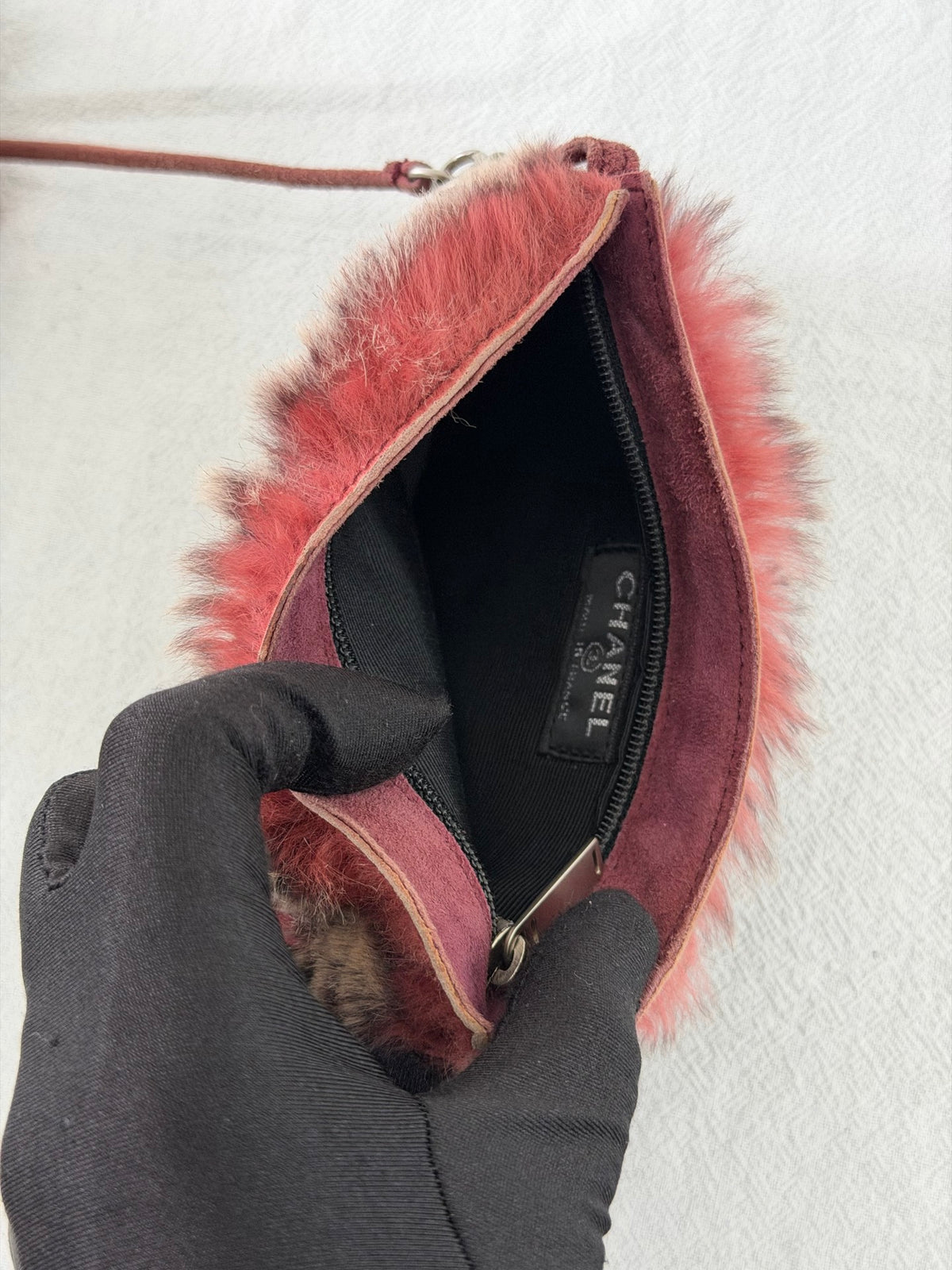 CHANEL Lapin Fur Patchwork Tote Bag