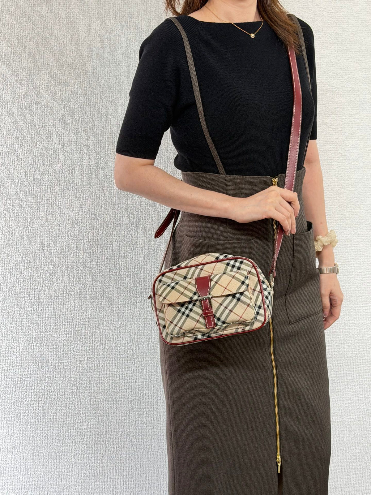 BURBERRY Blue Label Nova Check Pocket Crossbody Bag