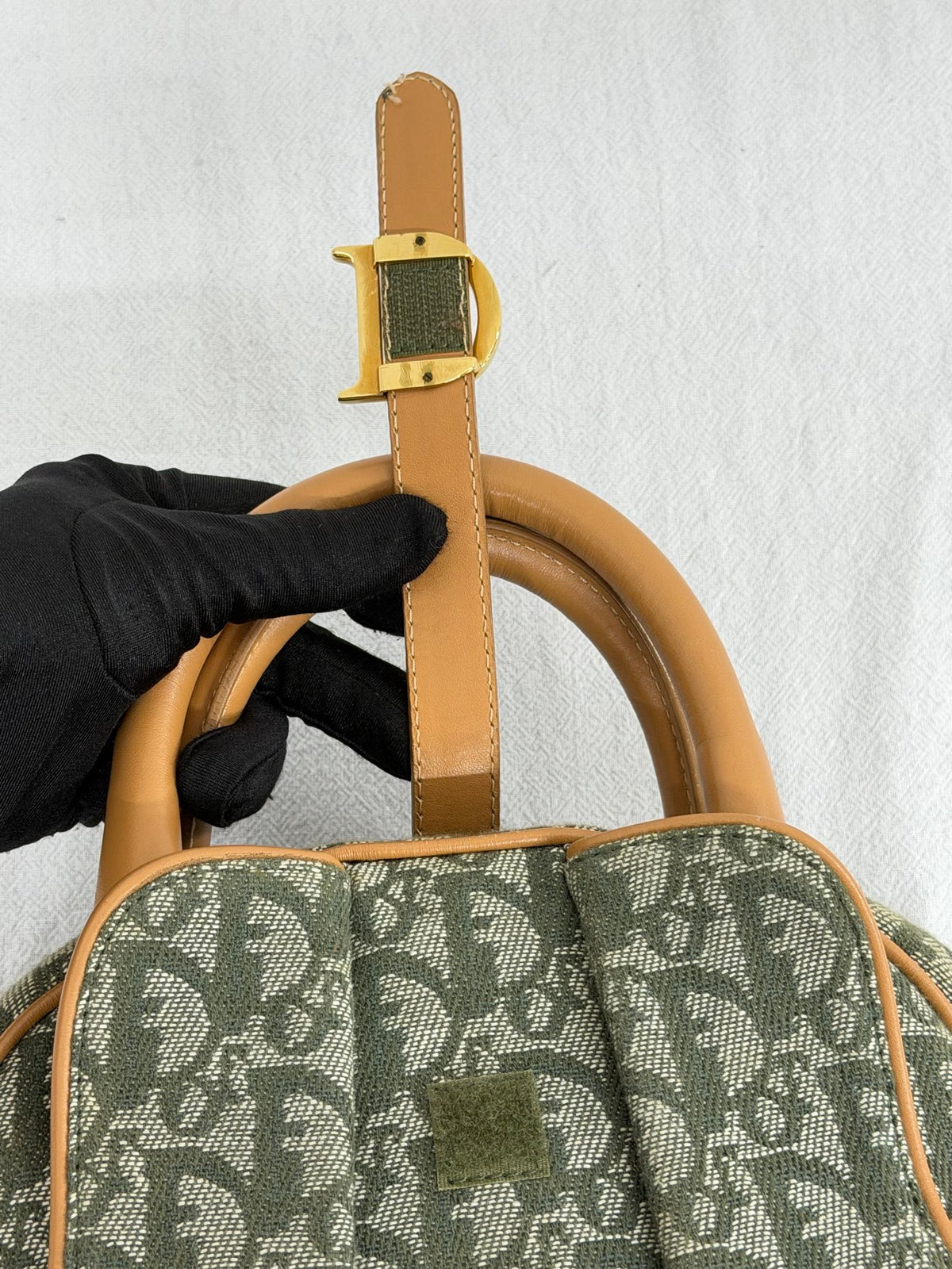 Christian Dior  Diorissimo Trotter Double Saddle Bowling Bag