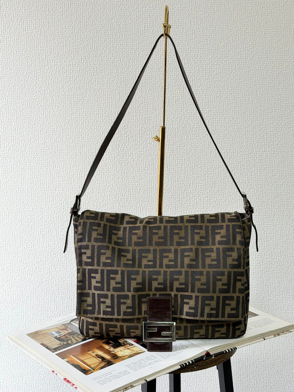 FENDI Zucca Maxi Mamma Baguette Flap Bag