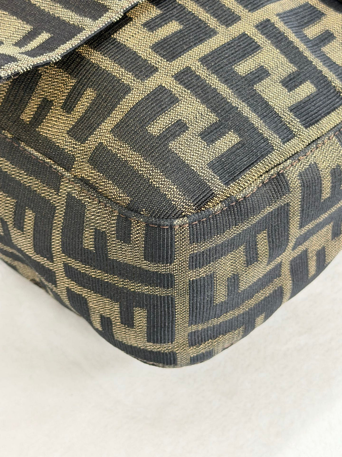 FENDI Zucca Maxi Mamma Baguette Flap Bag