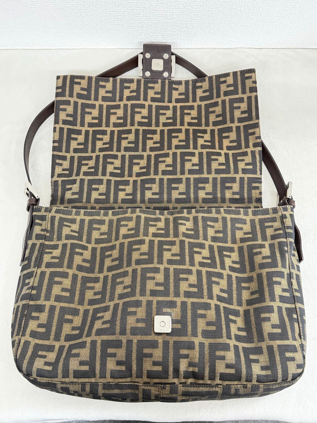 FENDI Zucca Maxi Mamma Baguette Flap Bag