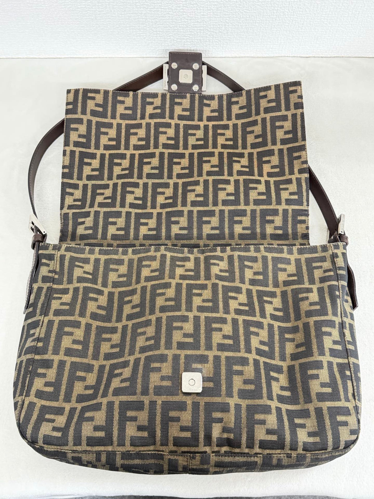 FENDI Zucca Maxi Mamma Baguette Flap Bag