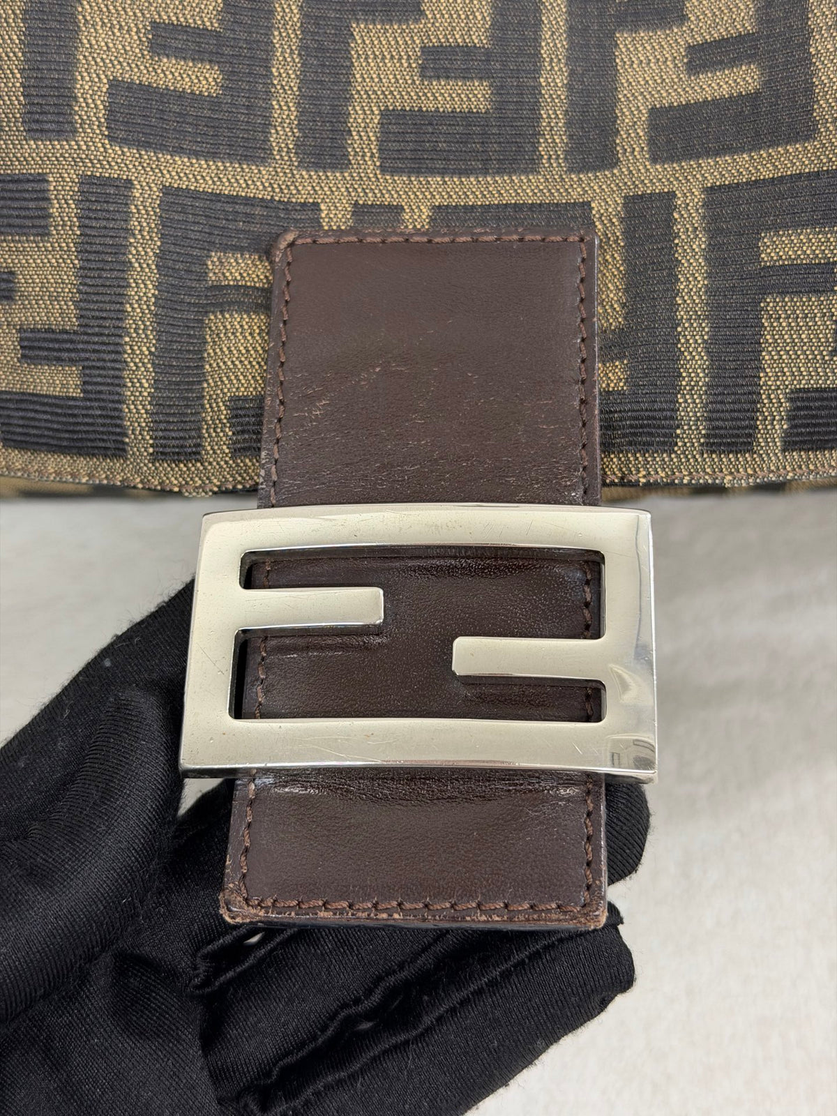 FENDI Zucca Maxi Mamma Baguette Flap Bag