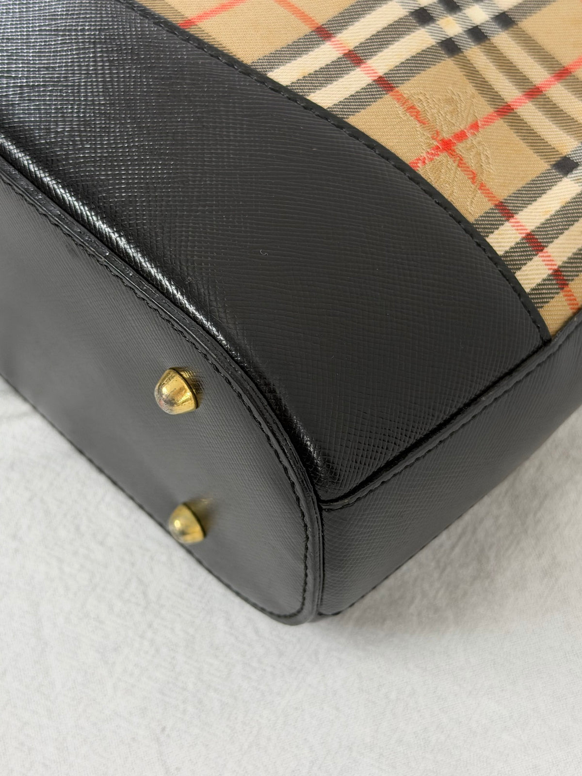 BURBERRY Haymarket Check One-Shoulder Hobo Bag