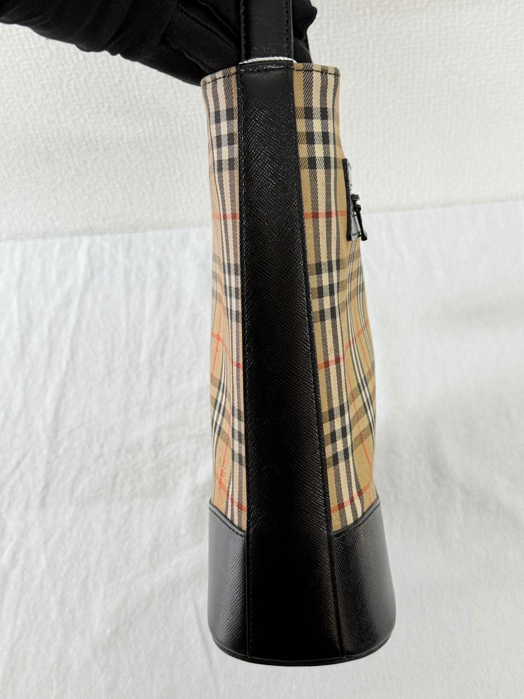 BURBERRY Haymarket Check One-Shoulder Hobo Bag